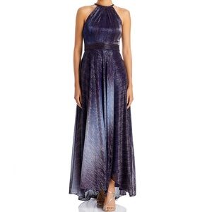 AQUA Metallic Ombré Gown